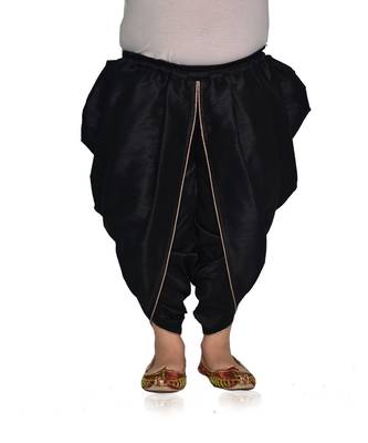 ANAN Kid's Festive & Party Black Patiala Pant  ( Black Pack of 1 ) 1