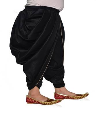 ANAN Kid's Festive & Party Black Patiala Pant  ( Black Pack of 1 ) 2