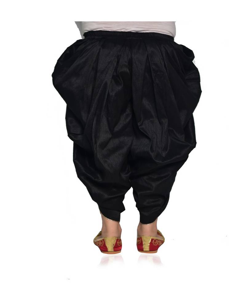 ANAN Kid's Festive & Party Black Patiala Pant  ( Black Pack of 1 )