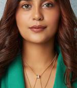 Gold Polish Lariat Necklace With Green Onyx & Bagutte Zircon Beads