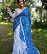 Shiuli Flowering Hakoba Saree