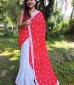 Shiuli Flowering Hakoba Saree