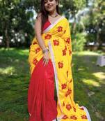 Jaba Flowering Hakoba Saree