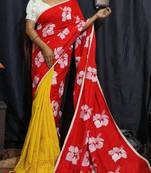 Jaba Flowering Hakoba Saree