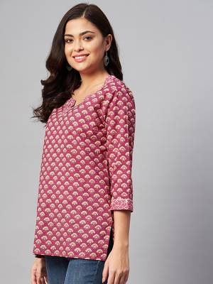 Womens Floral printed Cotton Top 3