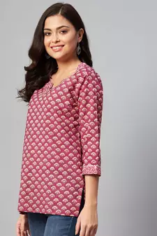 Womens Floral printed Cotton Top