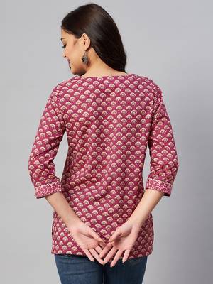 Womens Floral printed Cotton Top 4