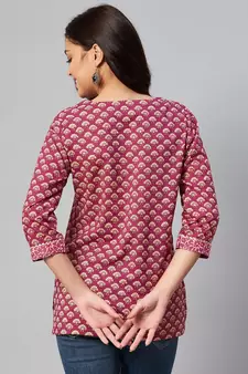 Womens Floral printed Cotton Top