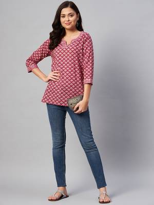 Womens Floral printed Cotton Top 5