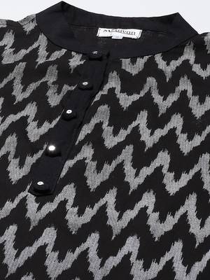 Womens Straight Ikkat Print Knee Length Kurti 5