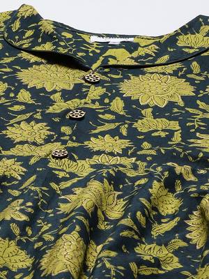  Cotton Floral Printed Anarkali Kurta for Women 2