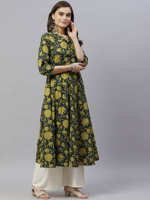  Cotton Floral Printed Anarkali Kurta for Women 3