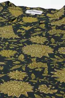 Womens Cotton Floral Print Straight Kurta Sharara Dupatta Set