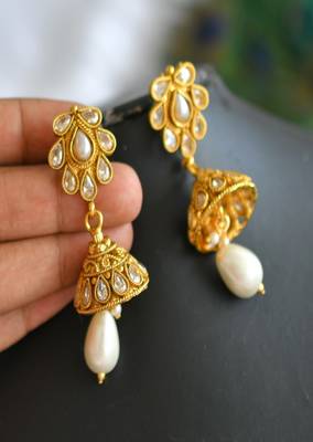 Antique pearl square pendant necklace set dj-01590 2