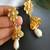 Antique pearl square pendant necklace set dj-01590