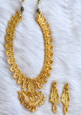 Gold tone bridal ad mango necklace set dj-01608 3