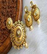 Antique kundan Pearl pendant set dj-01821
