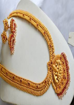 Antique pink Lakshmi haar set dj-01849 1