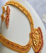Antique pink Lakshmi haar set dj-01849