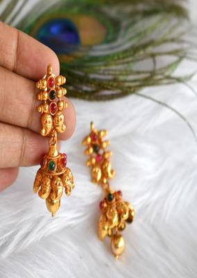 Antique kemp-green mango necklace set dj-01728 2