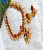 Antique multi colour necklace set dj-01791