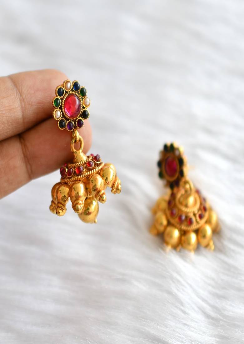 Antique multi colour necklace set dj-01791