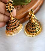 Antique royal black Jhumkkas dj-01703