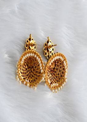 Antique royal black Jhumkkas dj-01703 2