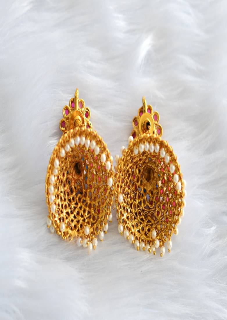 Antique royal kemp-blue Jhumkkas dj-01704