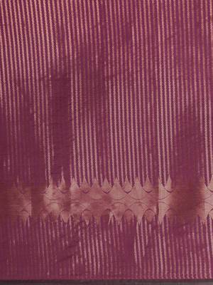 Purple Woven silk blend Saree With Blouse 3