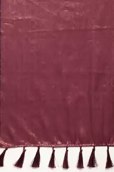 Purple Woven silk blend Saree With Blouse