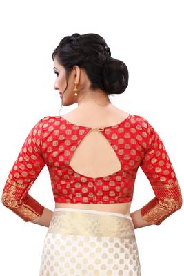 Mr & Mrs Creation Present White Colour Cotton Art Silk Saree With Designer Blouse Pic  5