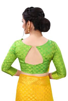 Mr & Mrs Creation Present Yellow  Colour Cotton Art Silk Saree With Designer Blouse Pic  5