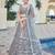 Grey Sequins Embroidered Soft Net Wedding Lehenga Choli
