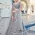 Grey Sequins Embroidered Soft Net Wedding Lehenga Choli