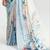 VSAREE PEARL WHITE & BLUE SATIN SILK DIGITAL PRINTED SAREE