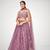 Fashionable Mauve Colored Organza Floral Printed Party Wear Lehenga Choli