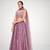 Fashionable Mauve Colored Organza Floral Printed Party Wear Lehenga Choli