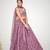 Fashionable Mauve Colored Organza Floral Printed Party Wear Lehenga Choli