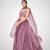 Fashionable Mauve Colored Organza Floral Printed Party Wear Lehenga Choli