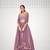 Fashionable Mauve Colored Organza Floral Printed Party Wear Lehenga Choli