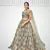Green Organza Printed Lehenga 