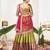 Parrot Green Banarasi semi stitched Lehenga & Unstitched Blouse With Dupatta