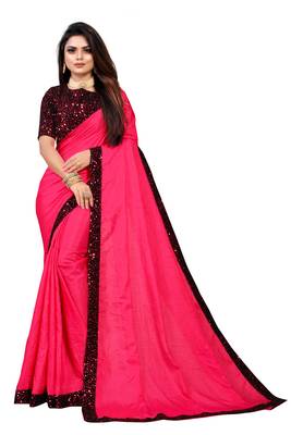 Pink Embroidered Silk Zari Saree With Blouse 1