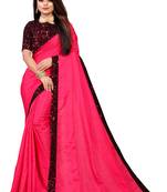 Pink Embroidered Silk Zari Saree With Blouse