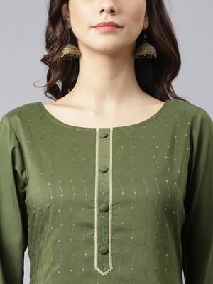 Green embroidered silk ethnic-kurtis 4
