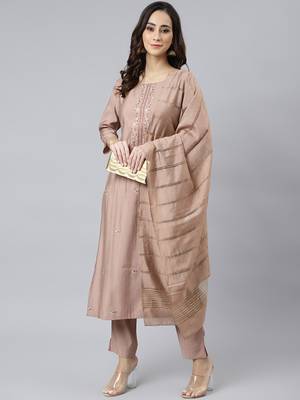 Pink embroidered viscose ethnic-kurtis 2