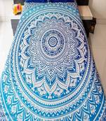College Room Dorm Tapestry Single Bedsheet Beach Towel Picnic mat Decoration (Blue)