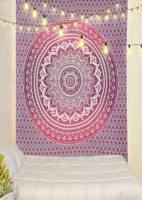 College Room Dorm Tapestry Single Bedsheet Beach Towel Picnic mat Decoration (PURPLE) 4