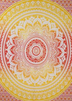 College Room Dorm Tapestry Single Bedsheet Beach Towel Picnic mat Decoration (YELLOW) 1